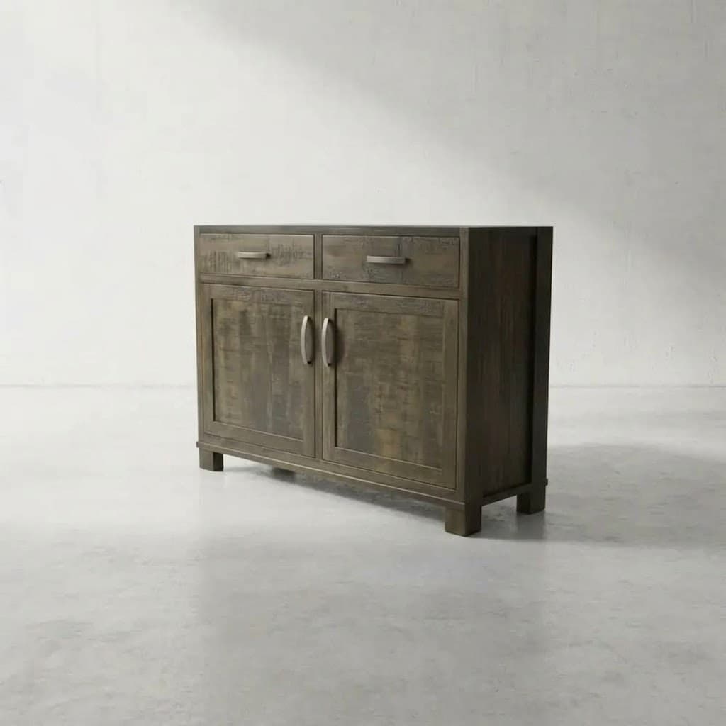 40-inch Backwoods solid wood sideboard with two doors and two drawers