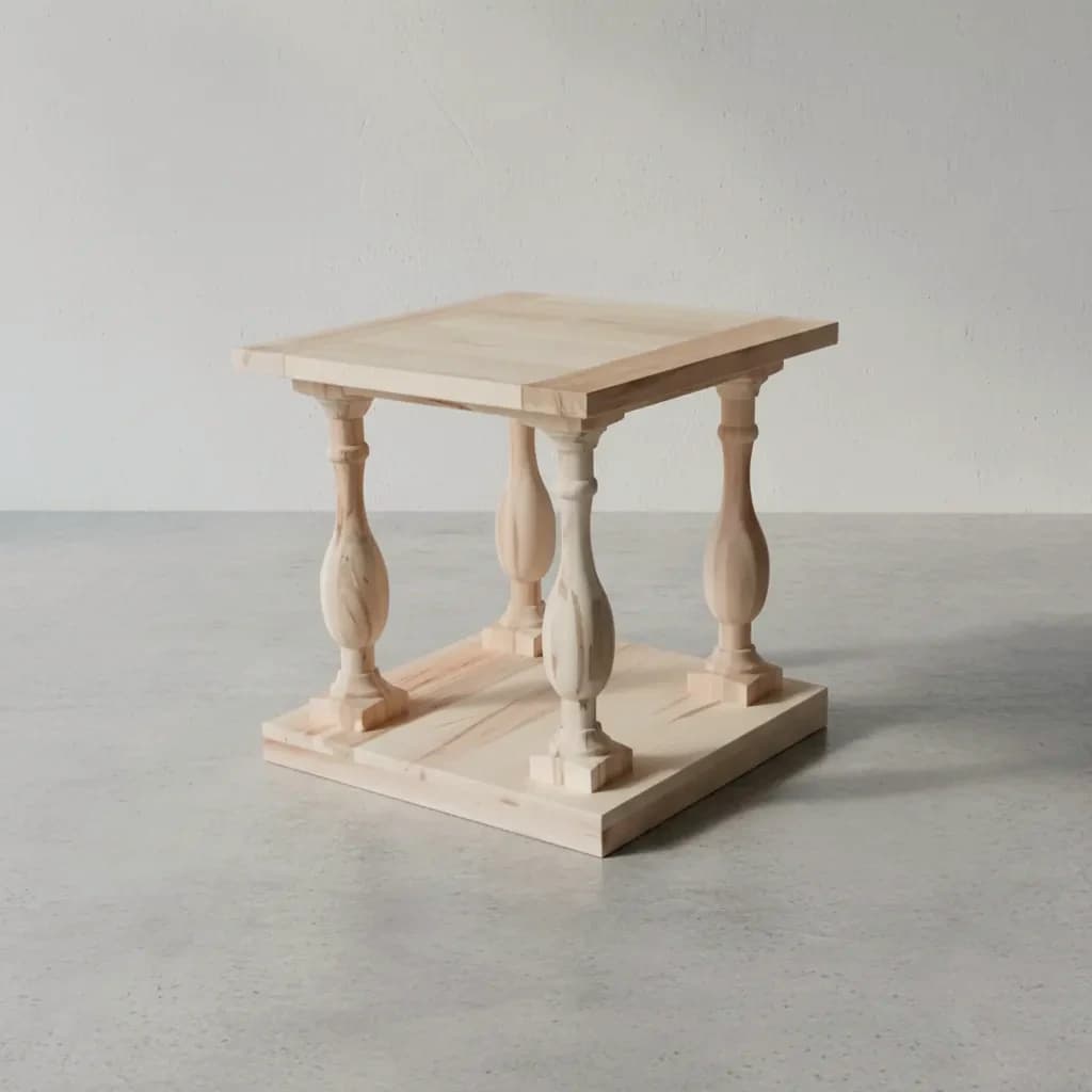penwood furniture balustrade end table 45 degree angle