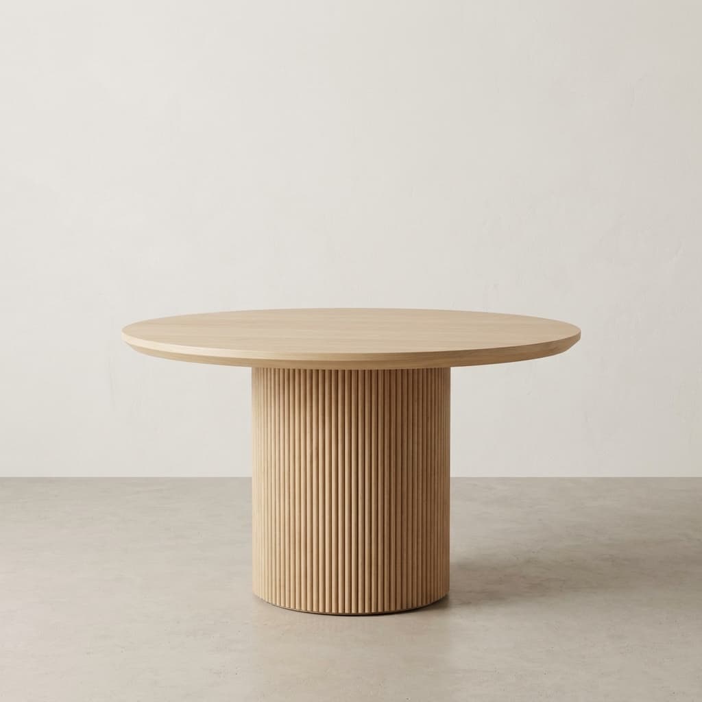 Willow table, 45-degree view