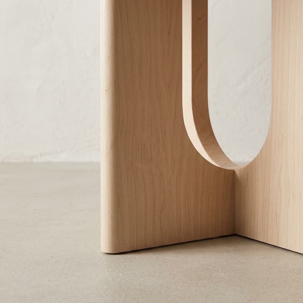 Armstrong Single table, wood grain close-up