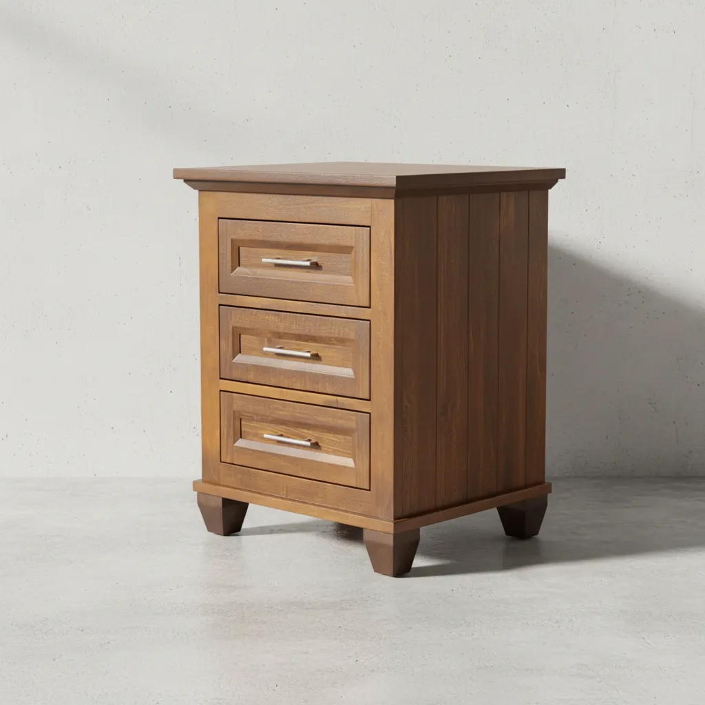 penwood furniture algonquin 3 drawer night stand 45 degree angle
