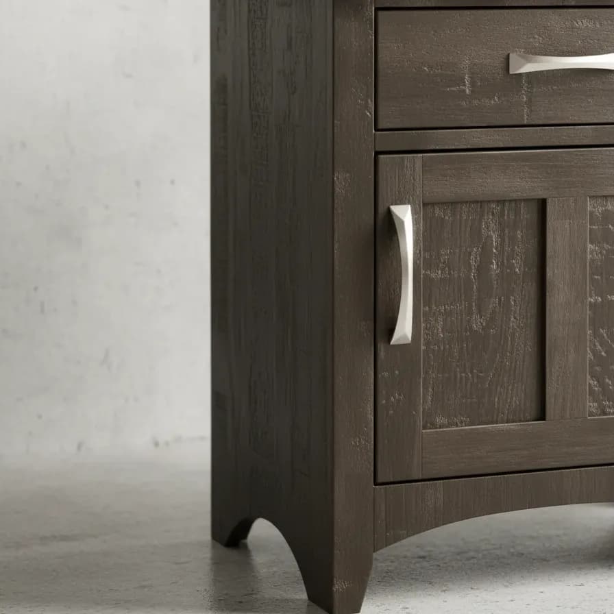 penwood furniture bancroft night stand 1 drawer 1 door medium close up