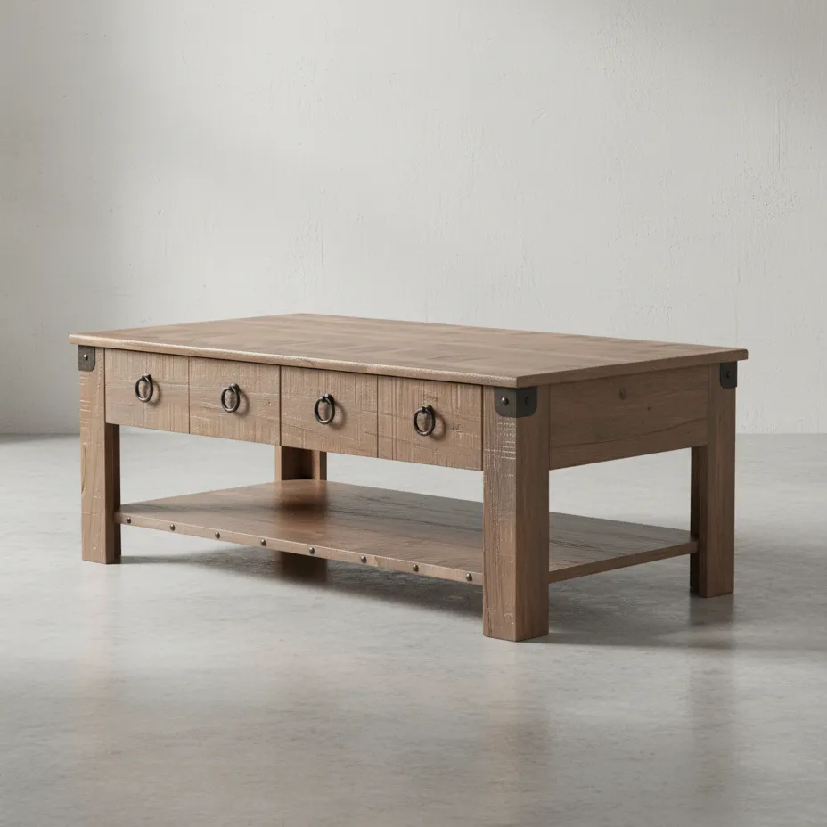 penwood furniture barrelworks coffee table 45 degree angle