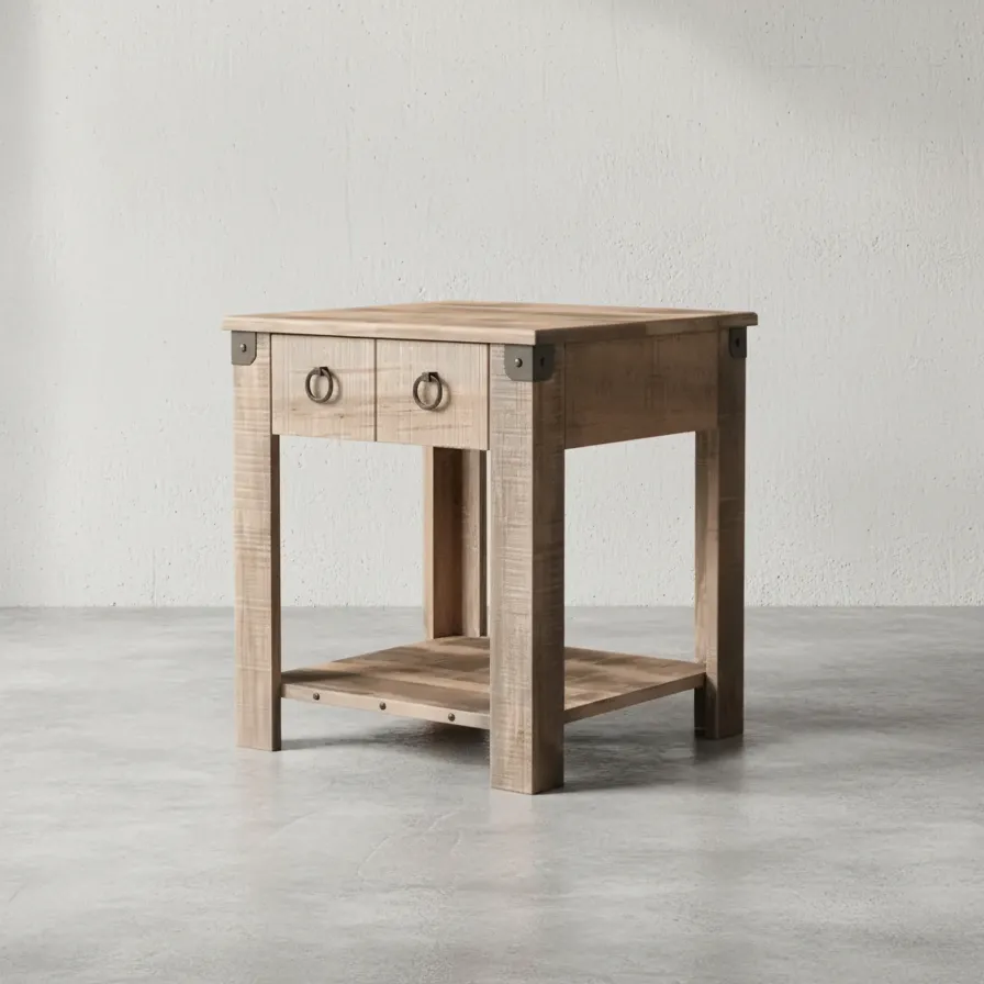 penwood furniture barrelworks end table 45 degree angle