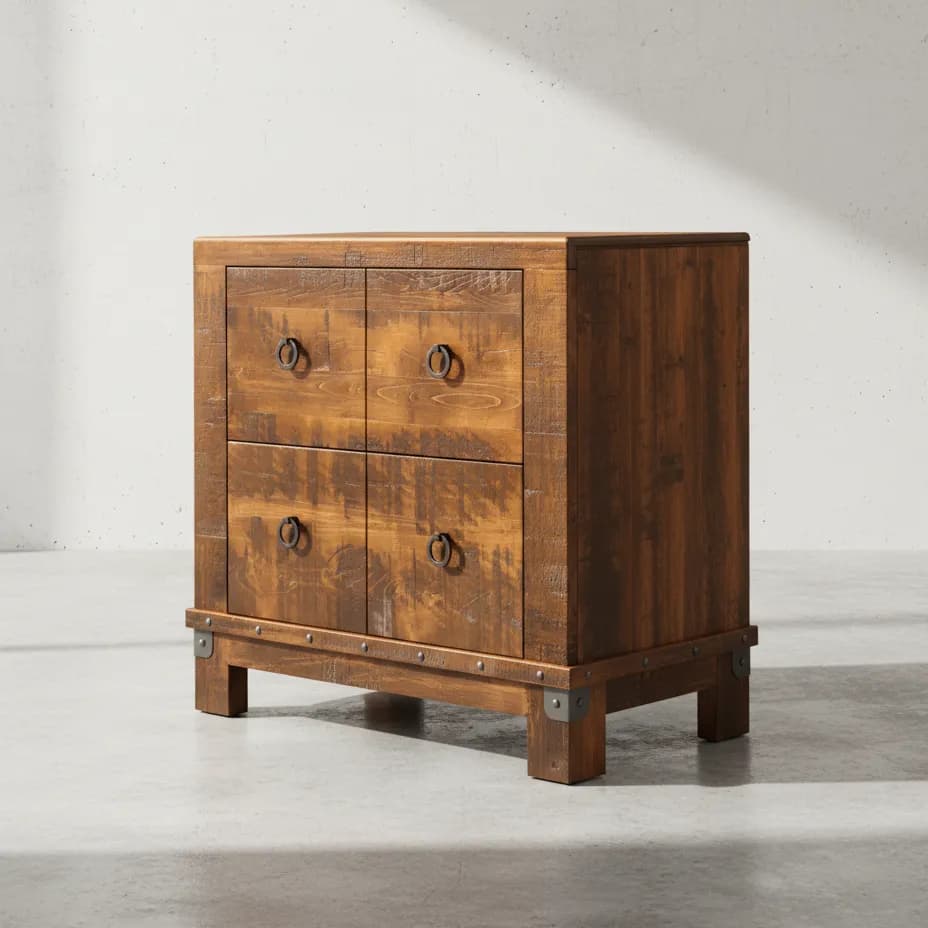 penwood furniture barrelworks file cabinet 2 drawers 45 degree angle