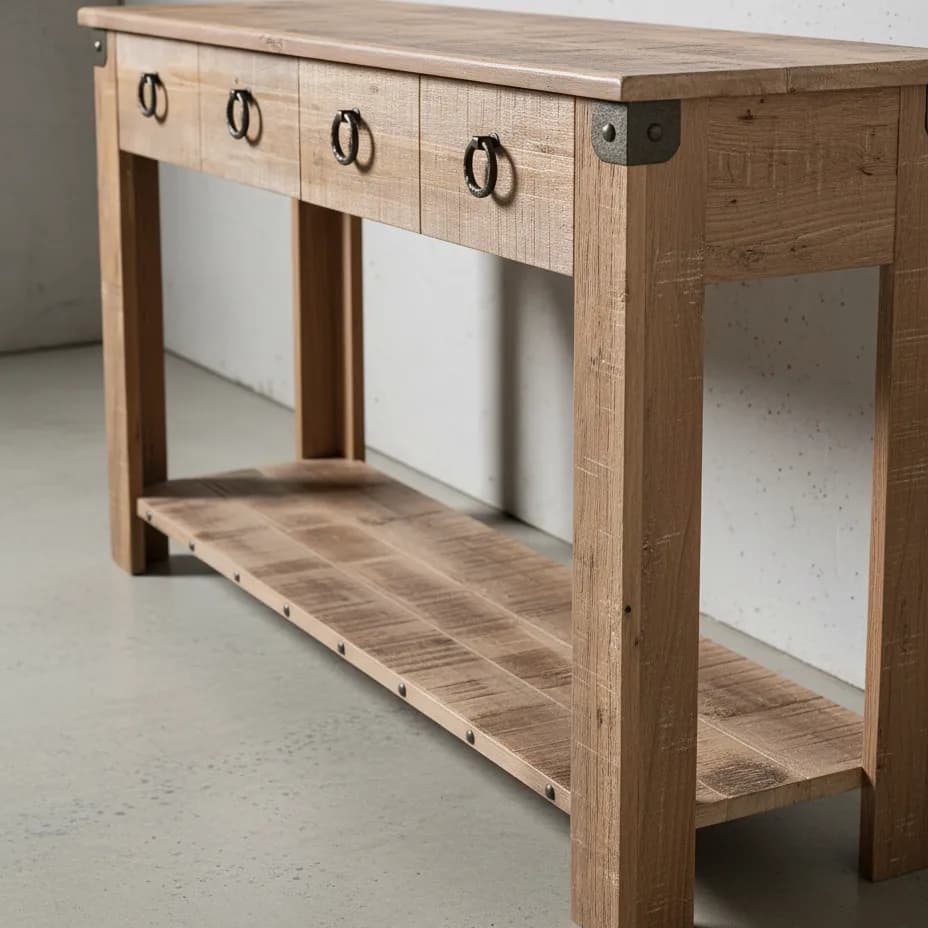 penwood furniture barrelworks sofa table medium close up