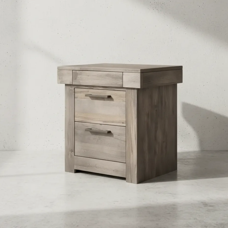 penwood furniture baxter night stand 2 drawers 45 degree angle