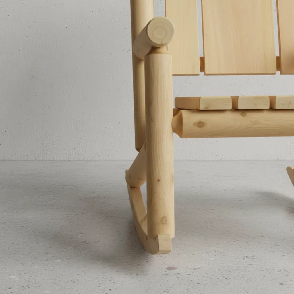 penwood furniture cedar cut back rocking chair medium close up