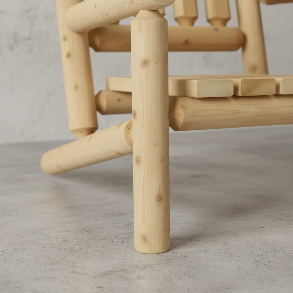 penwood furniture cedar log tea set medium close up