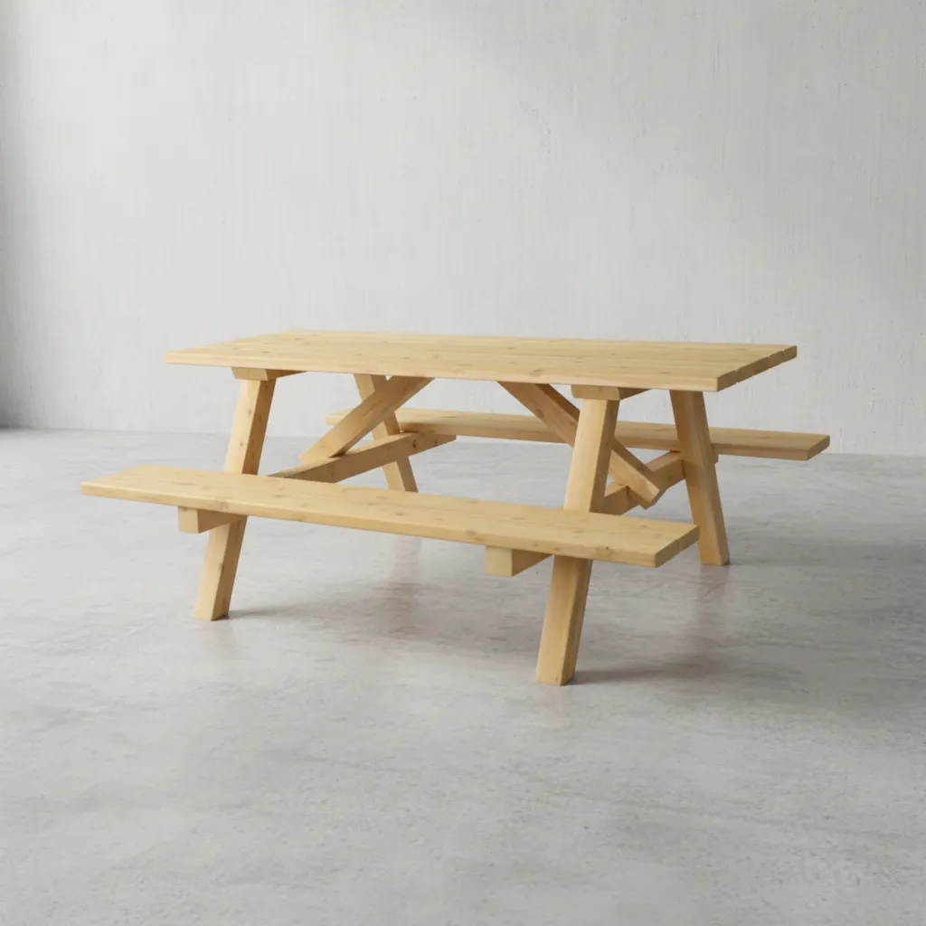 penwood furniture cedar square leg picnic table 45 degree angle
