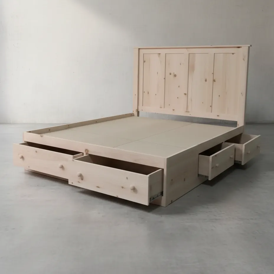 penwood furniture cottage queen size condo bed ctqc 45 degree angle