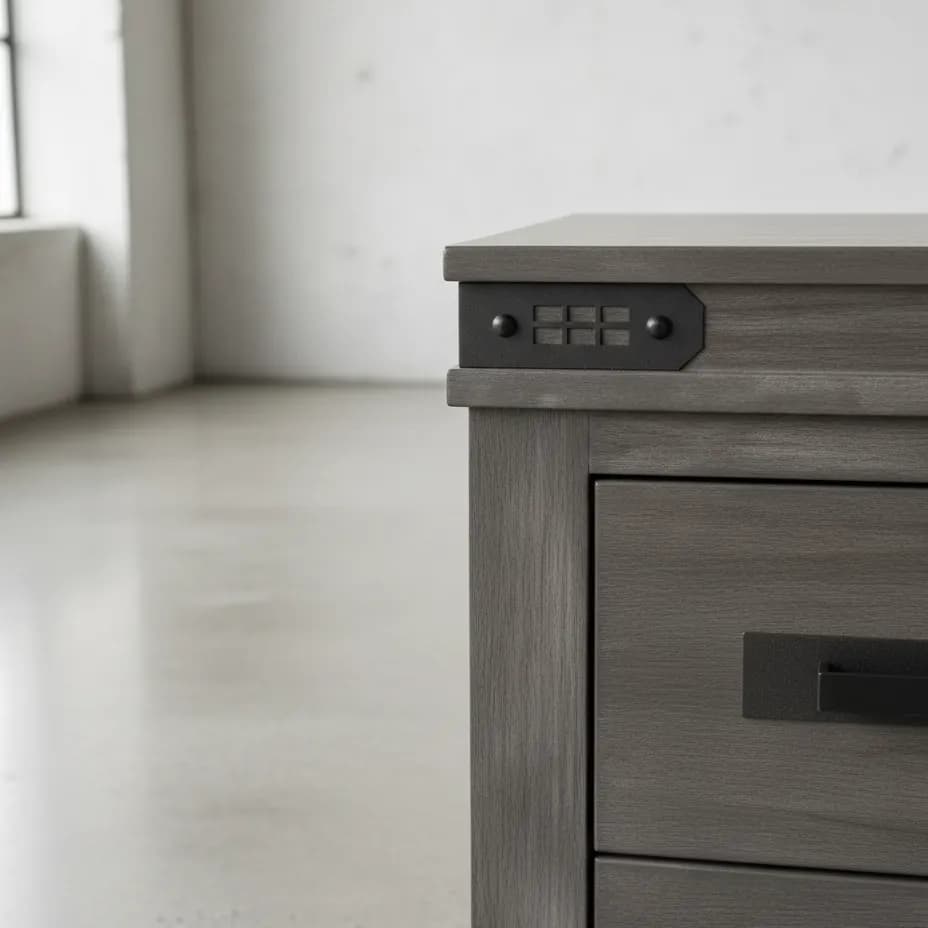 penwood furniture gastown night stand 2 drawer medium close up