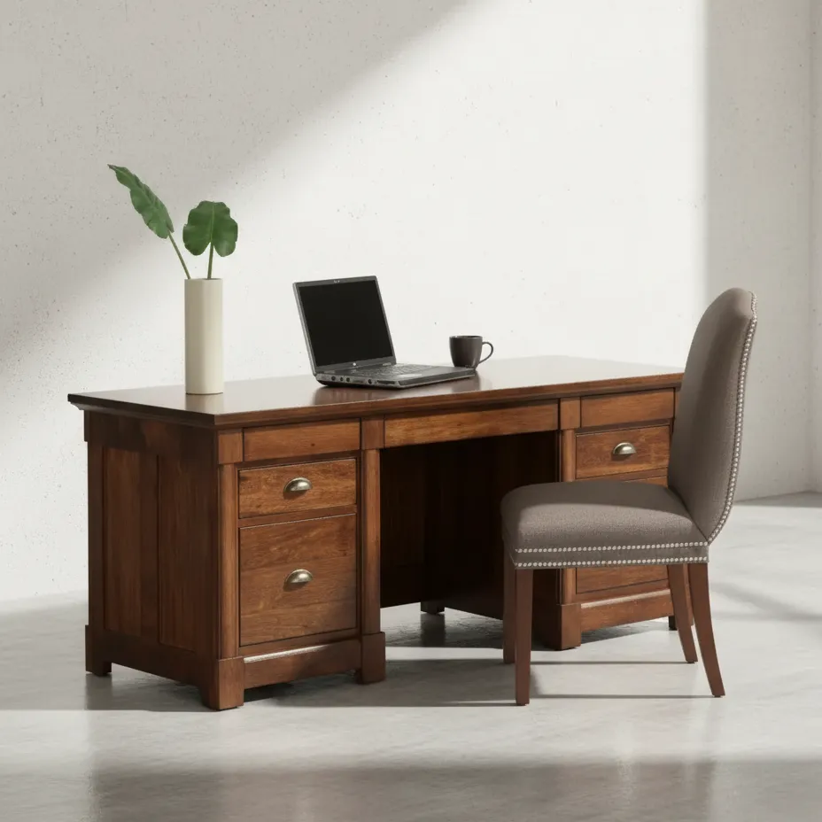 penwood furniture hudson valley executive desk 45 degree angle