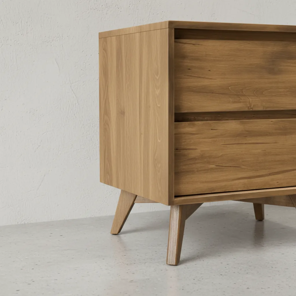 penwood furniture hygge 2 drawer nightstand medium close up