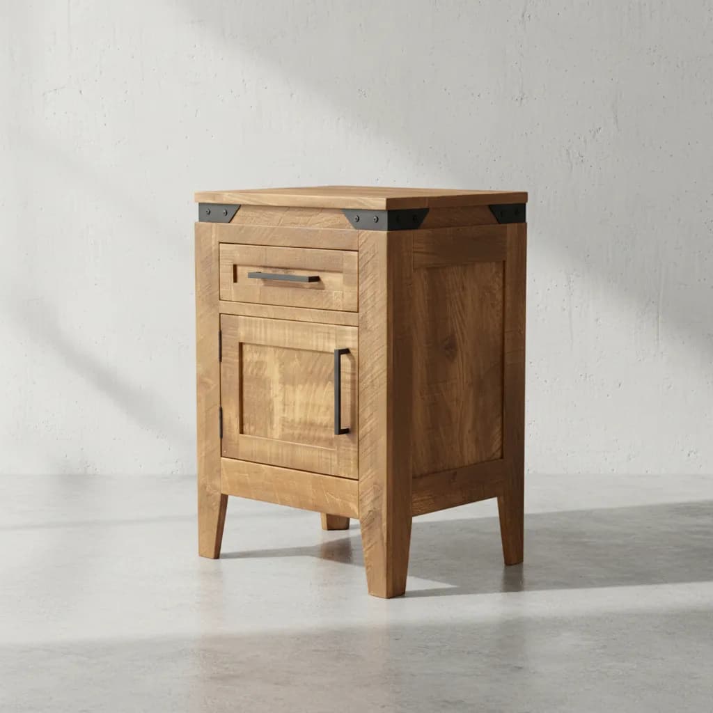 penwood furniture kenora 1 door 1 drawer night 45 degree angle