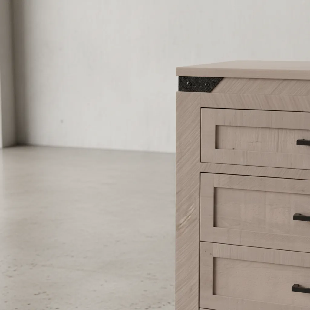 penwood furniture kenora 4 drawer high boy medium close up
