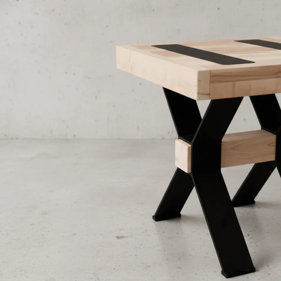 penwood furniture millwright end table medium close up
