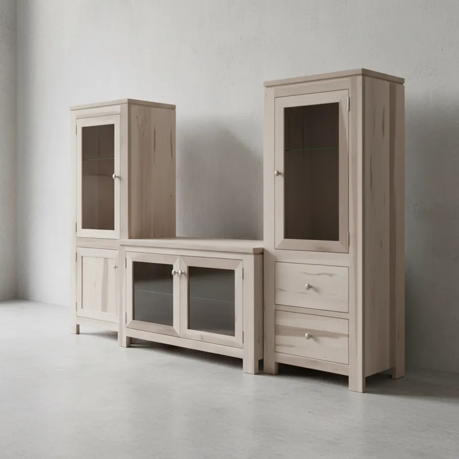 penwood furniture newport 3 pc tv unit np1892 45 degree angle