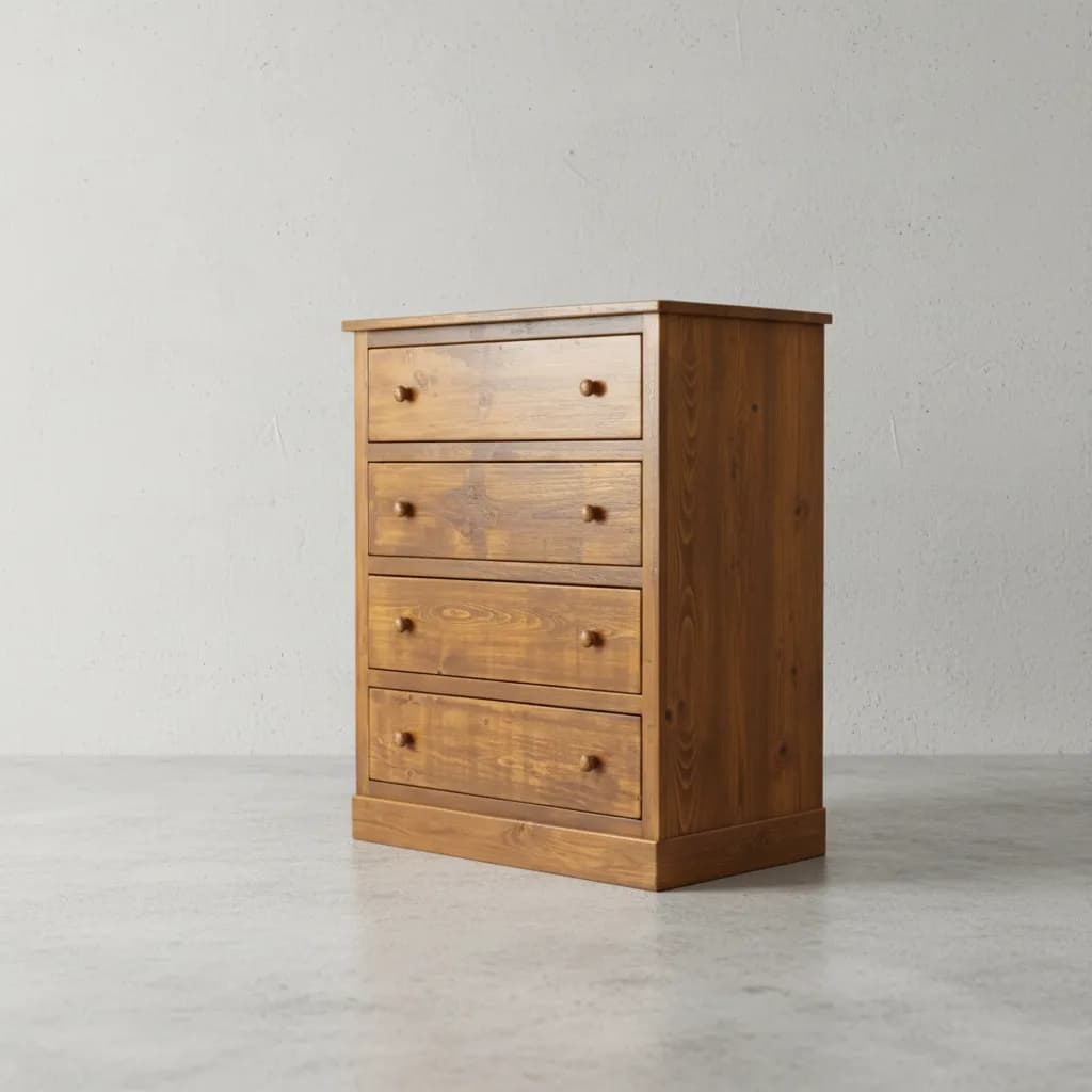 penwood furniture rustic barnboard 4 drawer highboy 45 degree angle