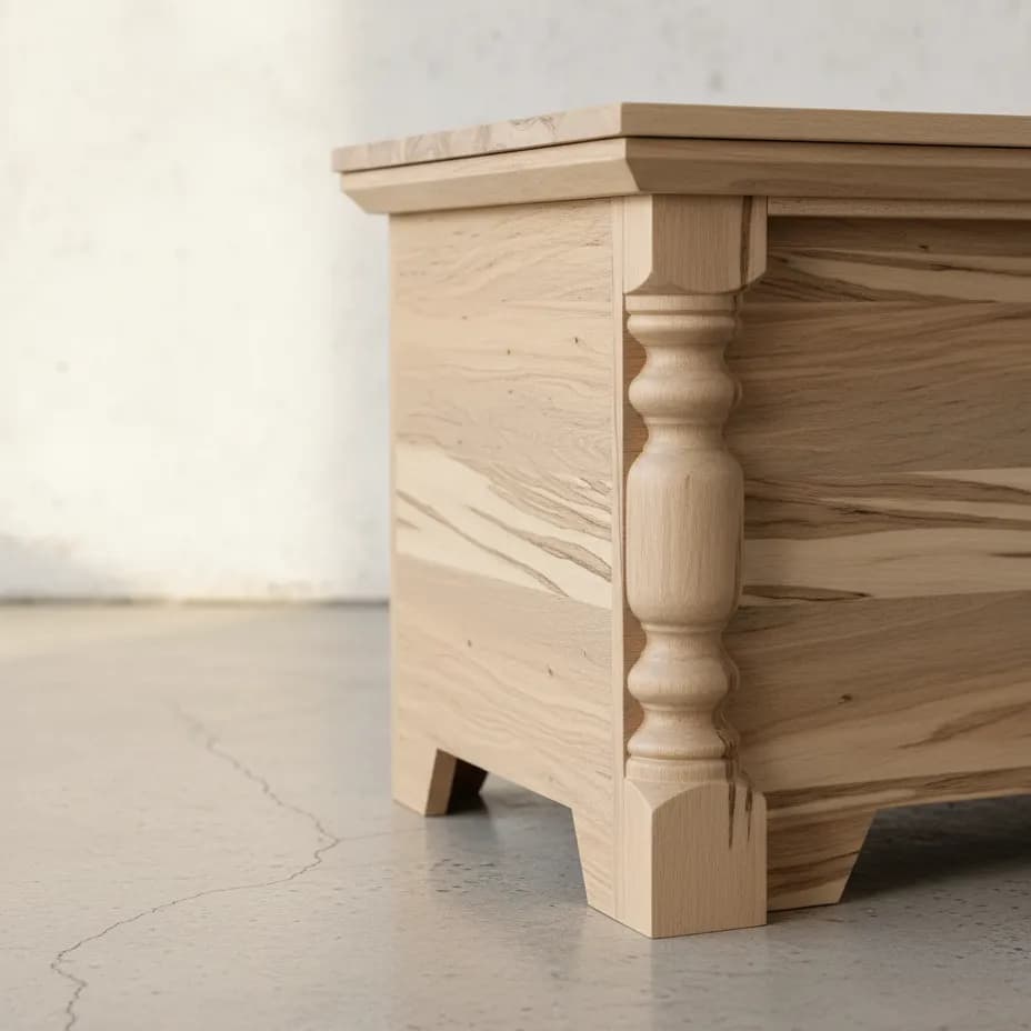 penwood furniture rustic blanket box medium close up