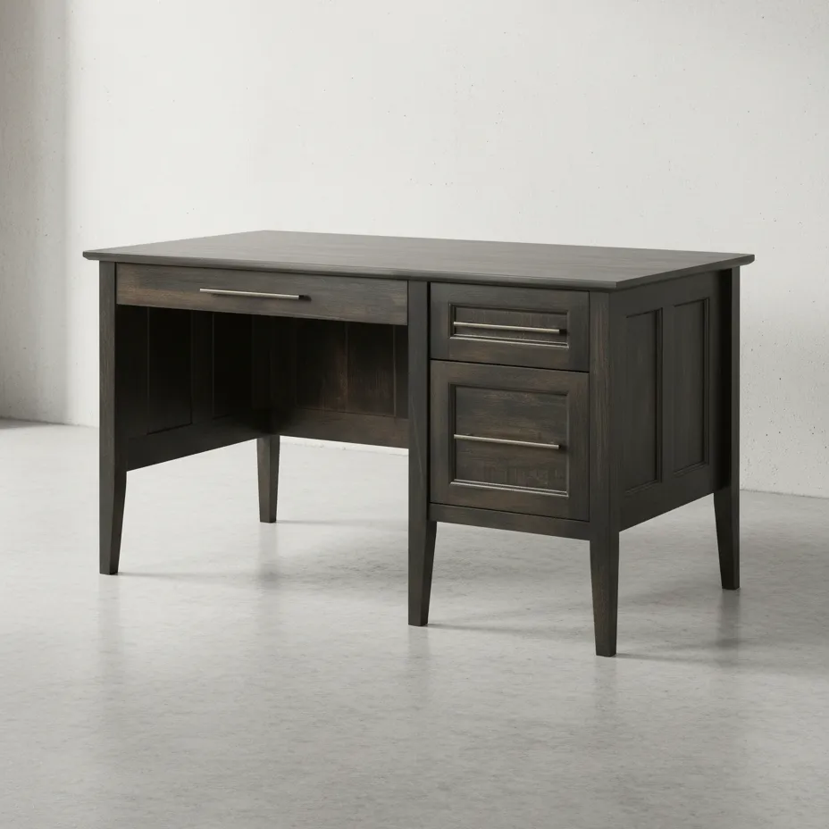 penwood furniture stockholm single pedestal desk 45 degree angle