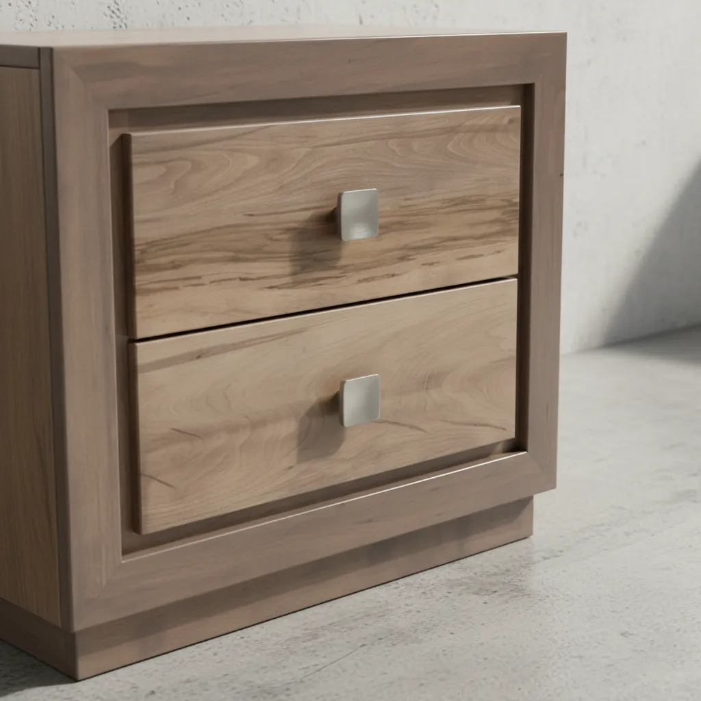 penwood furniture thornloe 2 drawer nightstand medium close up