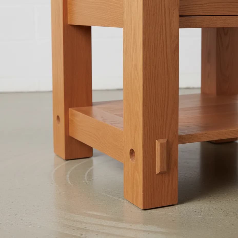 penwood furniture timber 1 drawer end table ten2426 medium close up