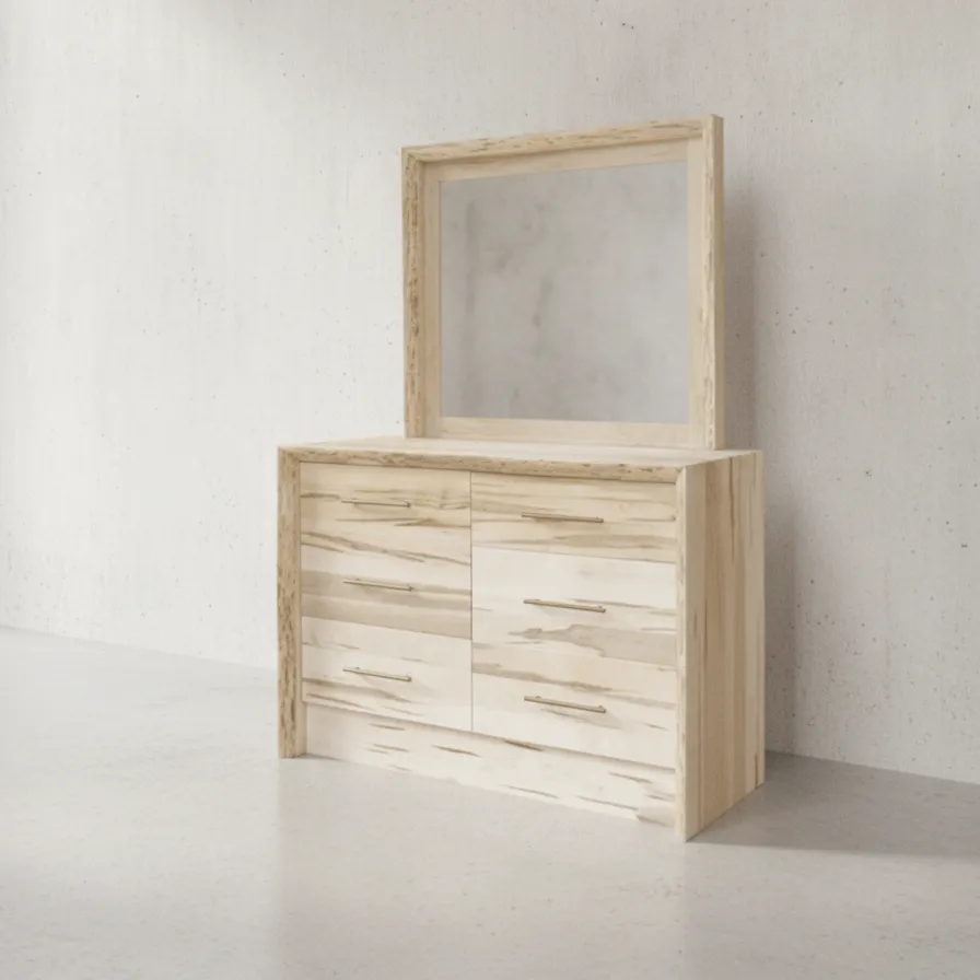 penwood furniture waterfall dresser framed mirror 45 degree angle